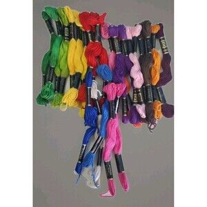 Skeins Designs for the Needle Embroidery Floss Thread Various Colors Lot of 24